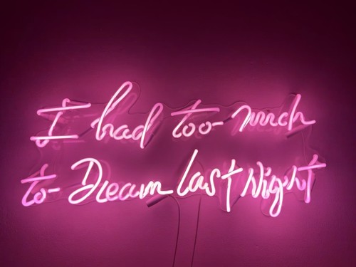 Pink neon wall - wall, had